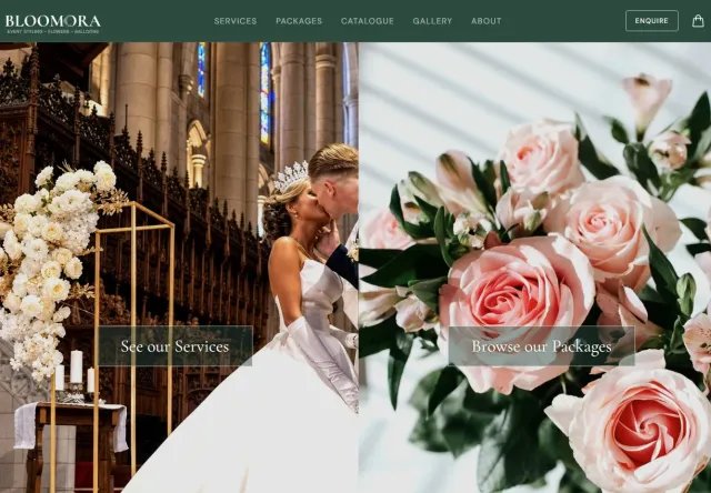 Screenshot of the Bloomora & Co. website